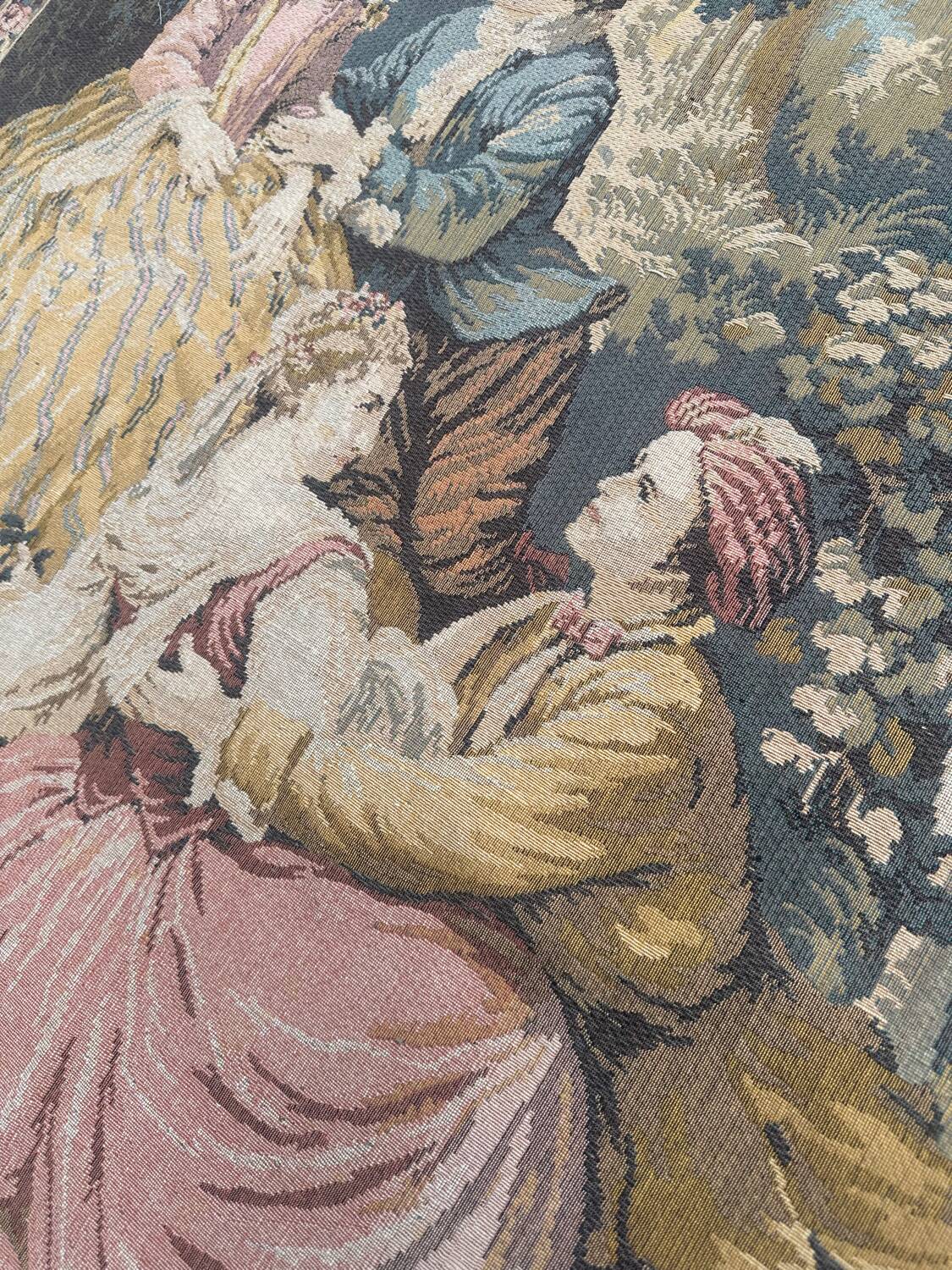 Vintage French Aubusson style jacquard tapestry