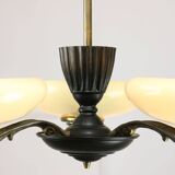 Lustre figuratif Art Déco en laiton français, 1930