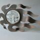 Sun lamp in metal and glass of the 80s