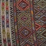 Vintage Turkish Oushak Rug Handwoven 141x356 cm