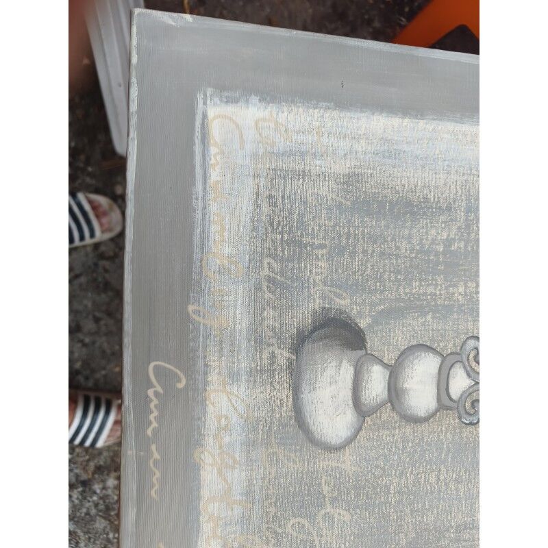 Huile sur toile "Chandelier"