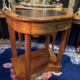Console desk writing desk sofa back in solid walnut 19th Empire