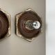 Modernist fat lava ceramic wall lamps by Pan Ceramics, Germany, 1970s, set of 2