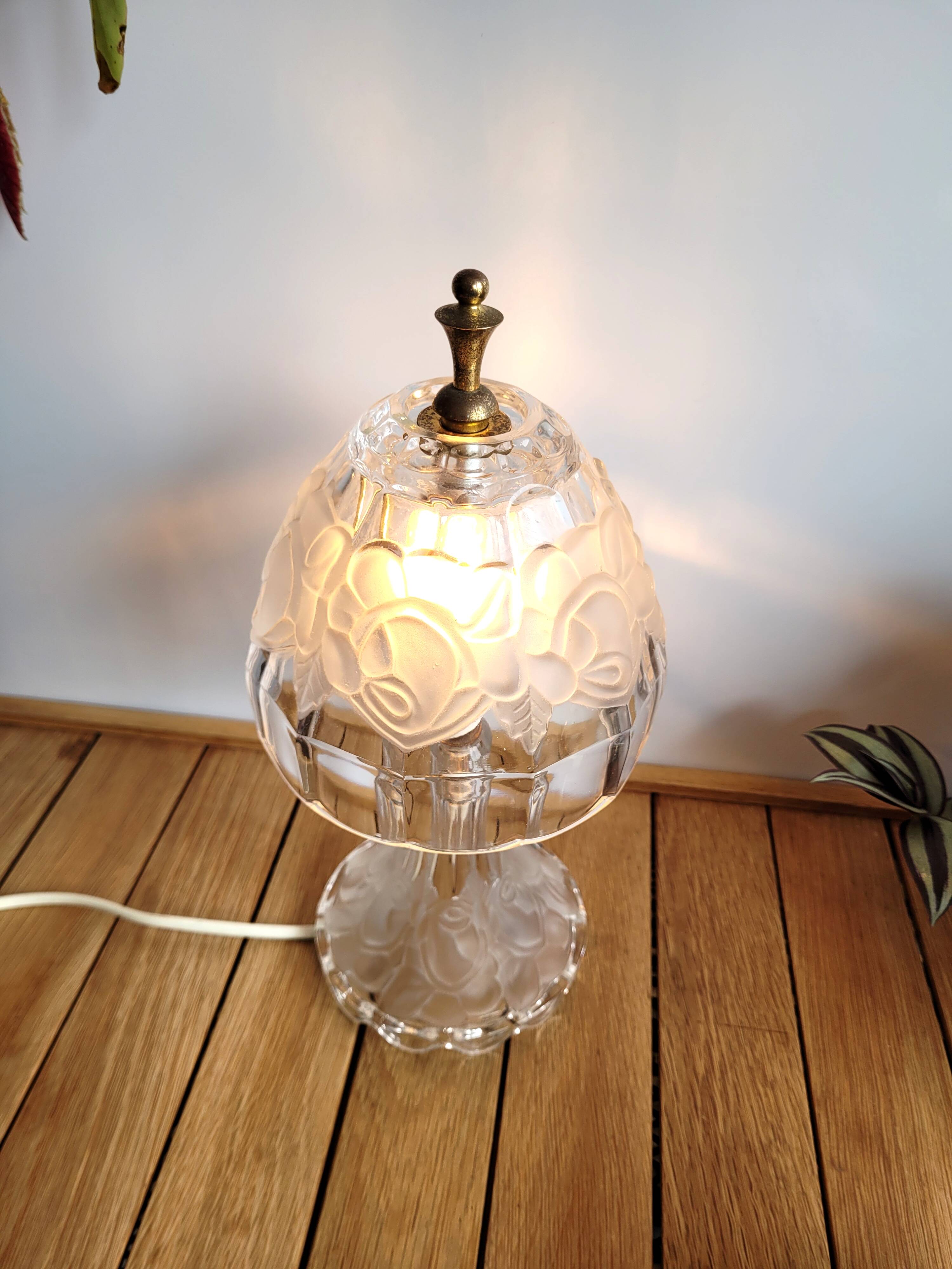 1960 crystal boudoir lamp