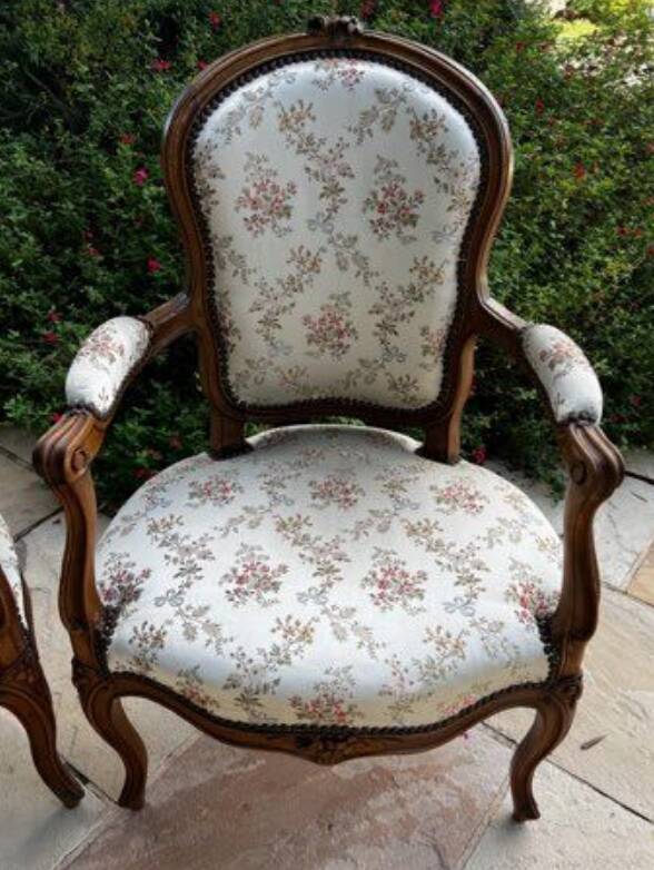 Pair of period Louis XV convertible armchairs