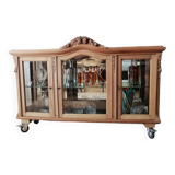 Vintage light wood display case