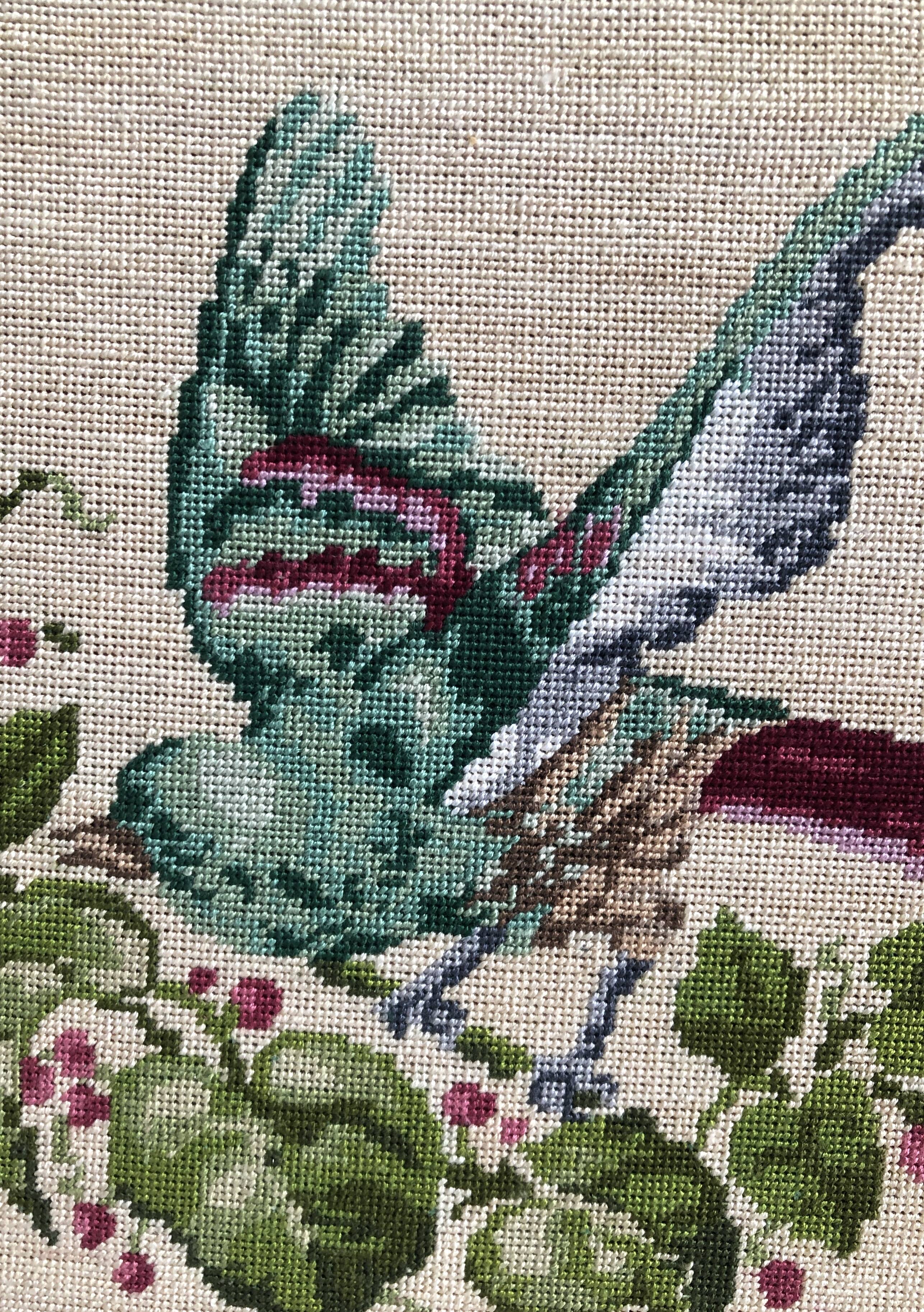 Tapisserie Ronde Oiseau