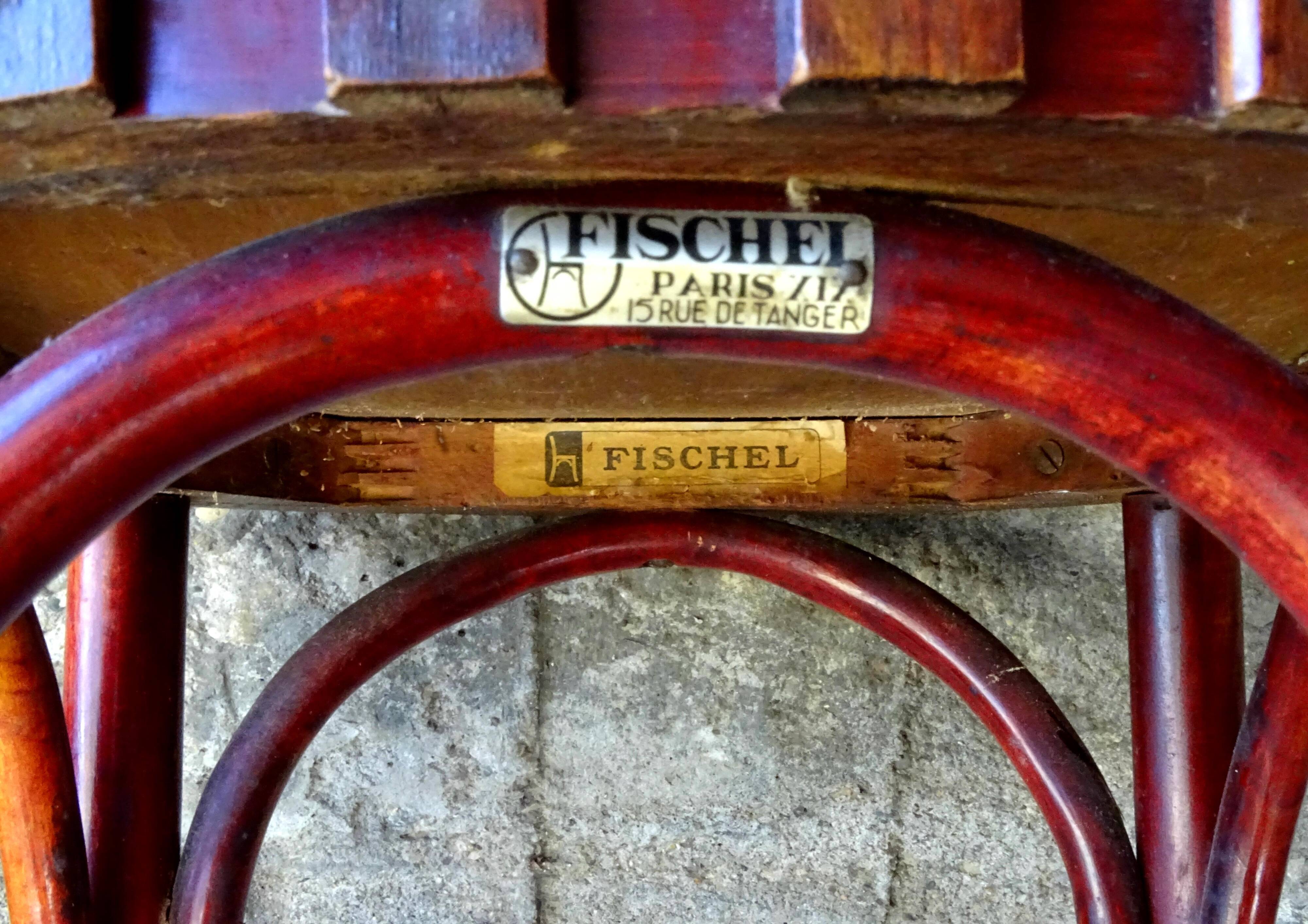 2 FISCHEL Bistrot chairs No. 89 1/2, 1932 wooden seat