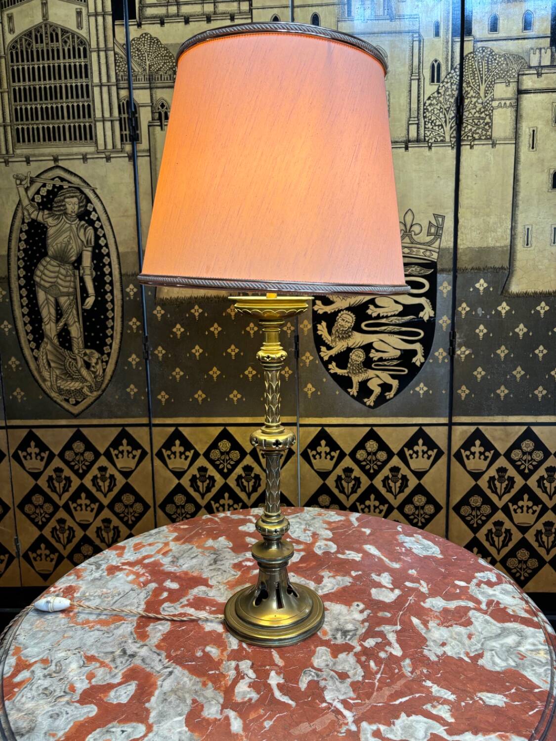 Lampe pied en bronze