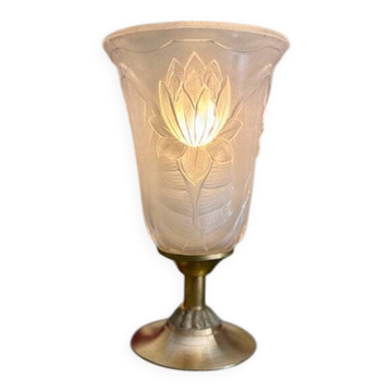 Lamp with antique tulip: the water lilies