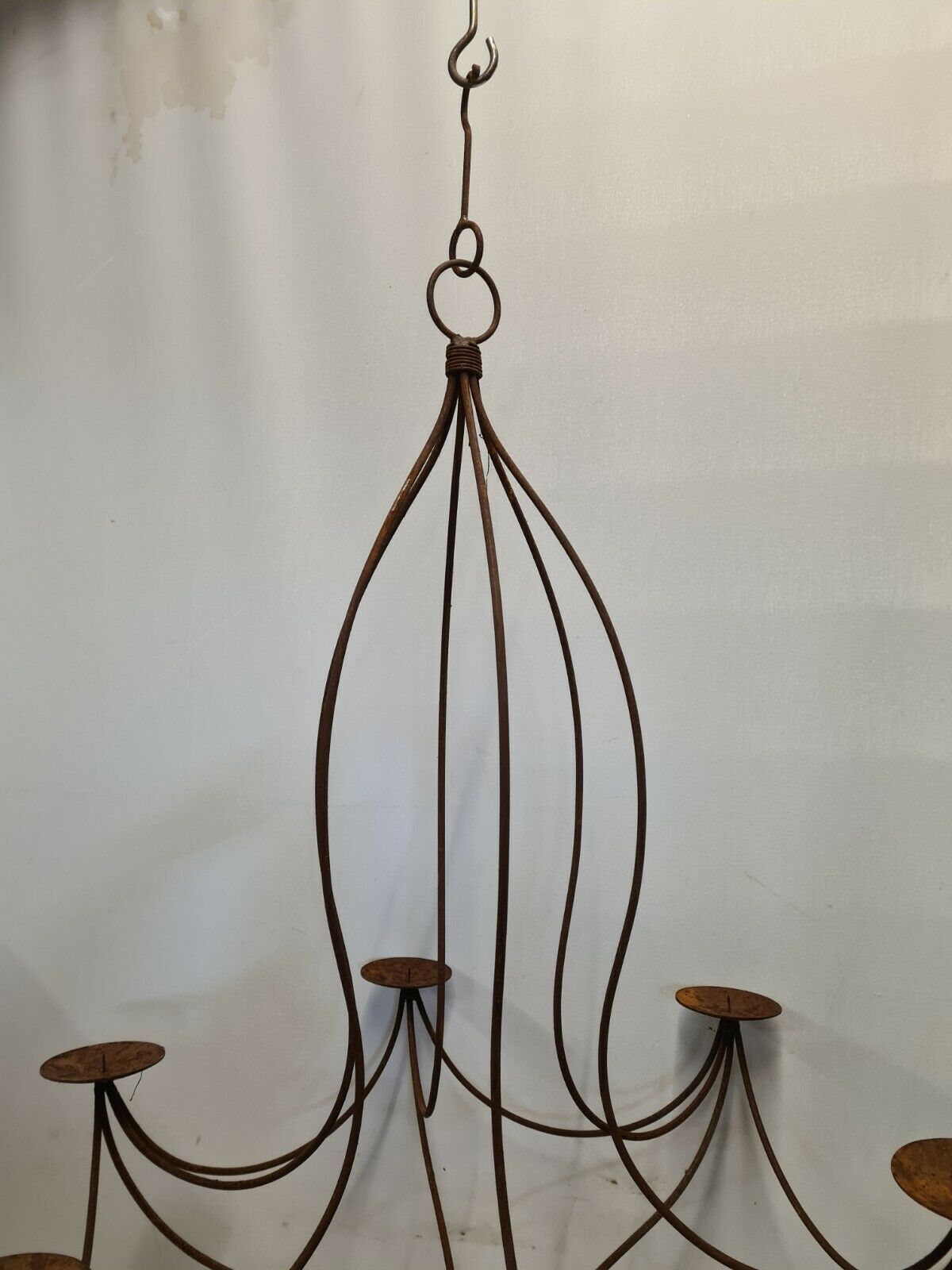 Wrought iron candle chandelier