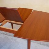 Scandinavian dining table extendable teak by Henry Walter Klein