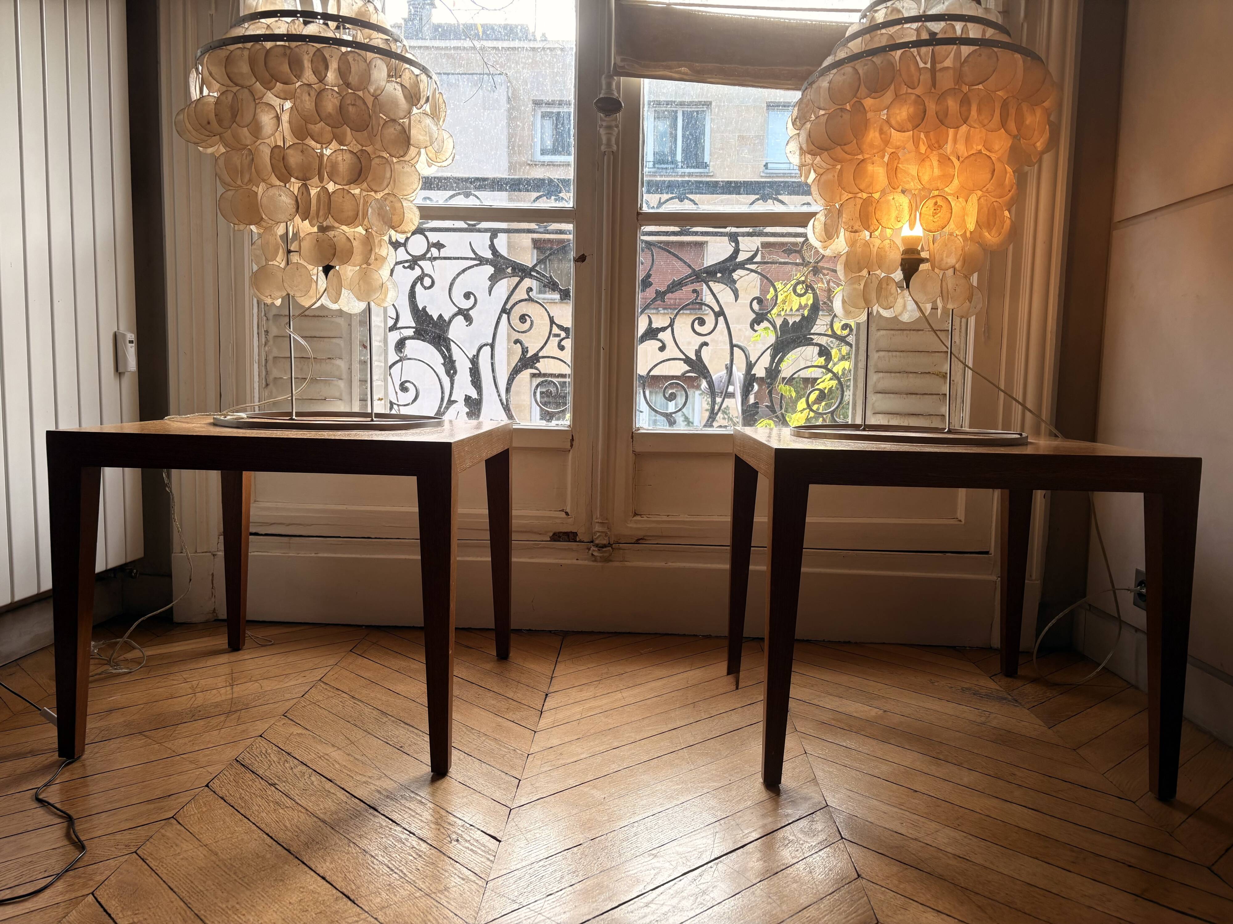 vintage mother-of-pearl lamp