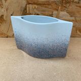 Antique vase virebent white porcelain speckled blue pink vintage