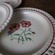 Set of 10 half-porcelain Lunéville dessert plates