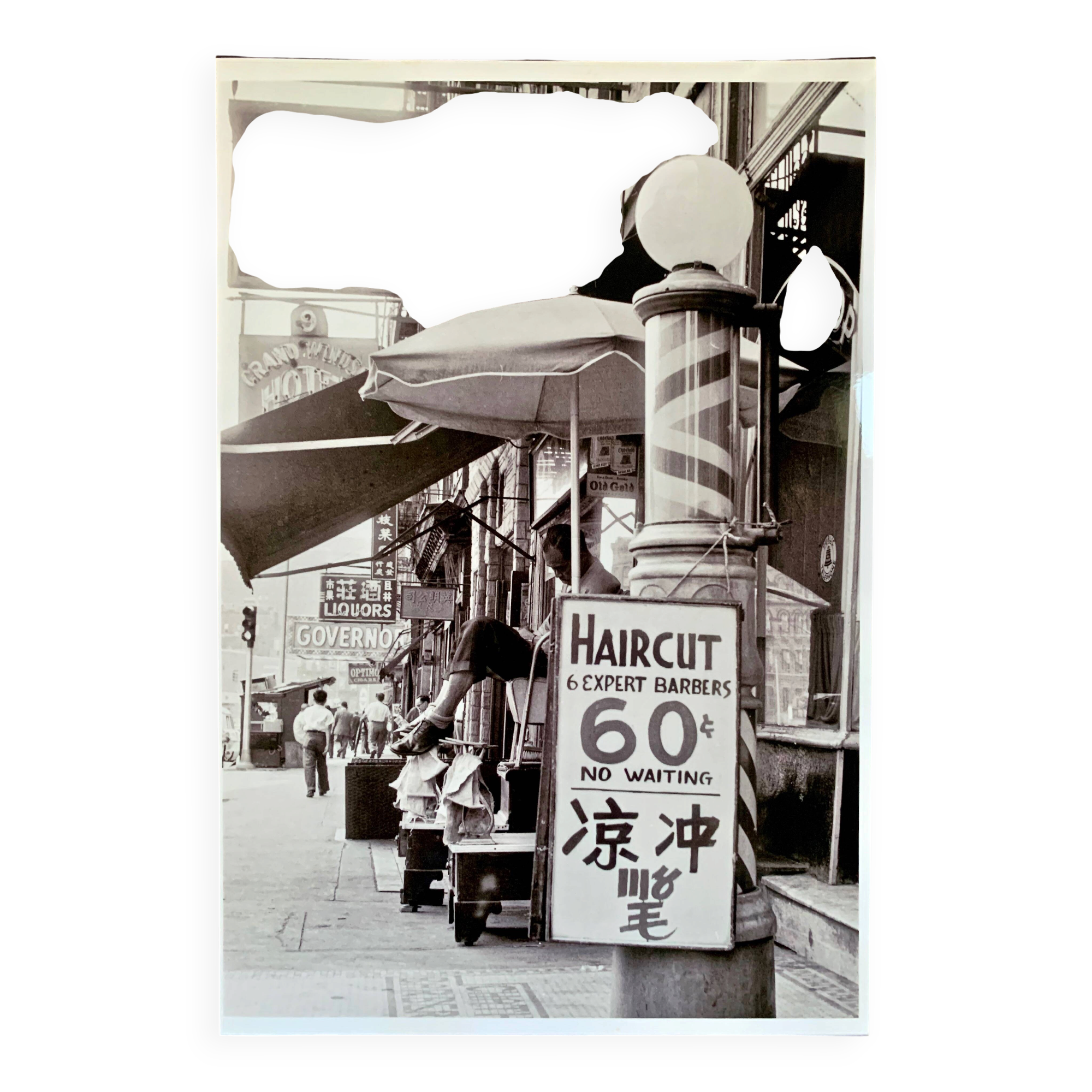 Barber Shop – Chinatown NYC 1956 A vintage, raw, and authentic scene.