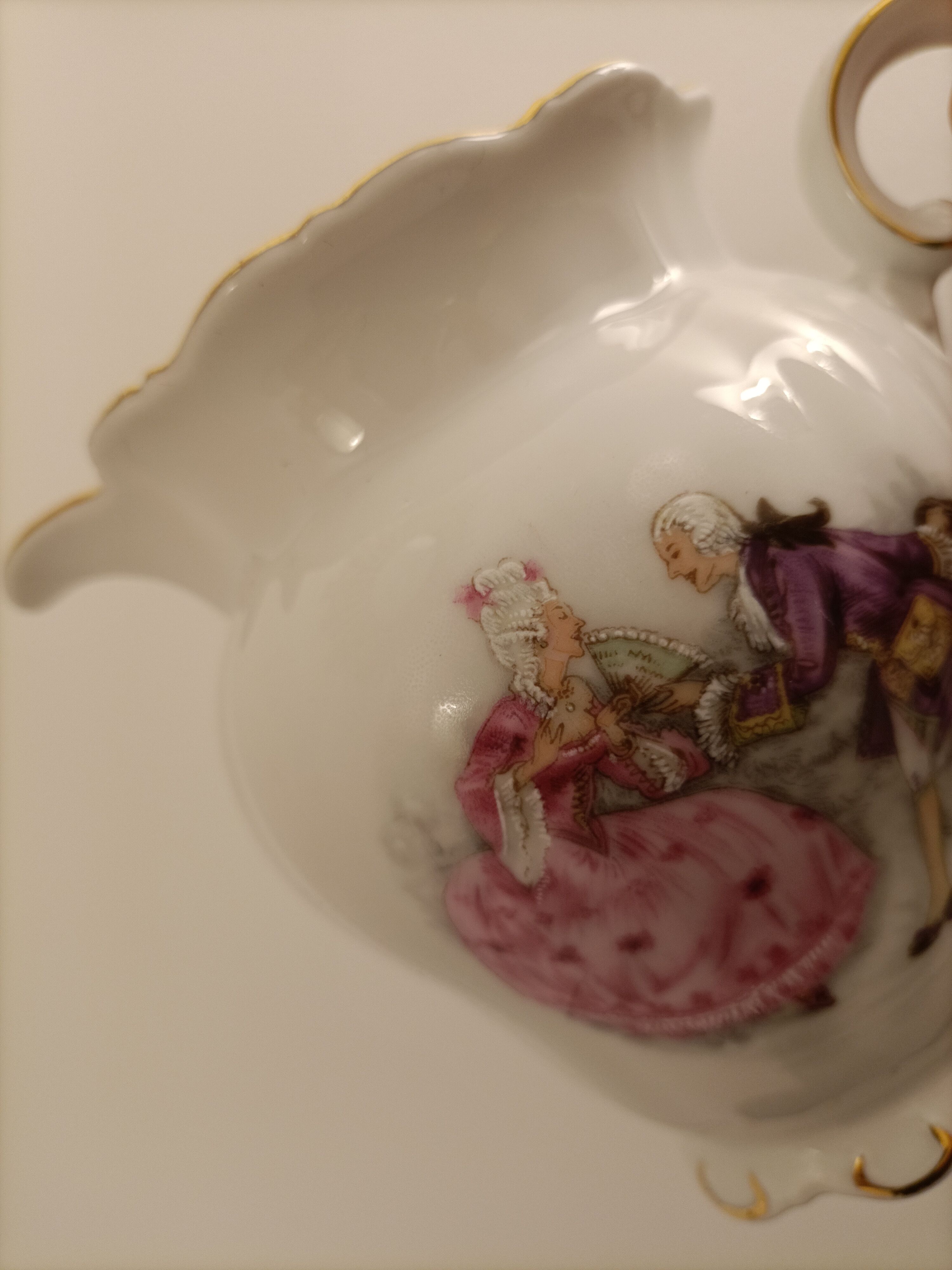 Bavaria creamer milk jug and porcelain plate