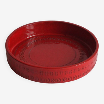 Red Centrepiece Bowl by Aldo Londi for Bitossi