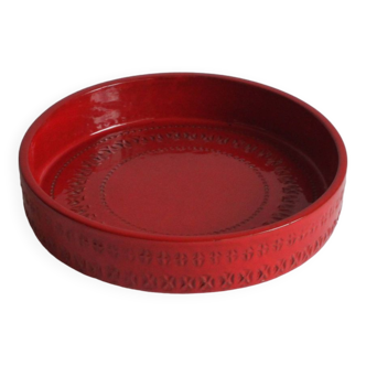 Red Centrepiece Bowl by Aldo Londi for Bitossi