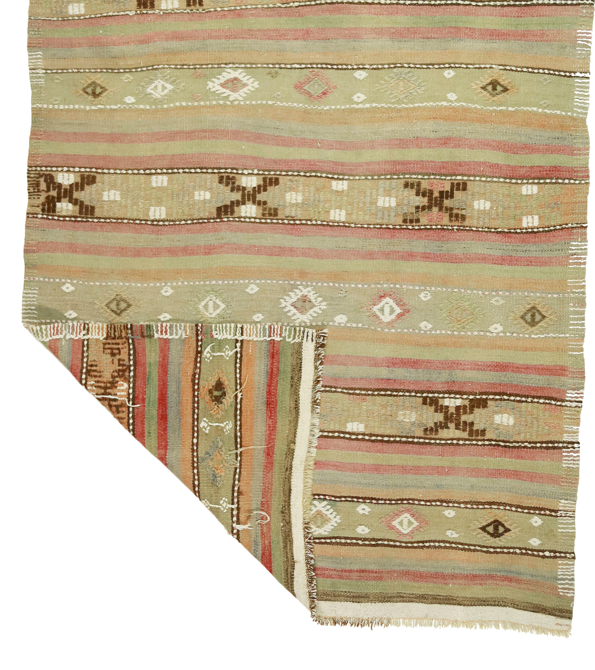 Anatolian handmade kilim rug 243 cm x 130 cm