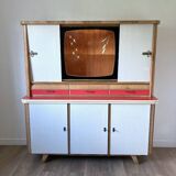 Vintage Formica wood sideboard