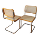 Paire de chaises cannées B32 Marcel Breuer