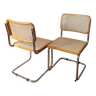 Paire de chaises cannées B32 Marcel Breuer
