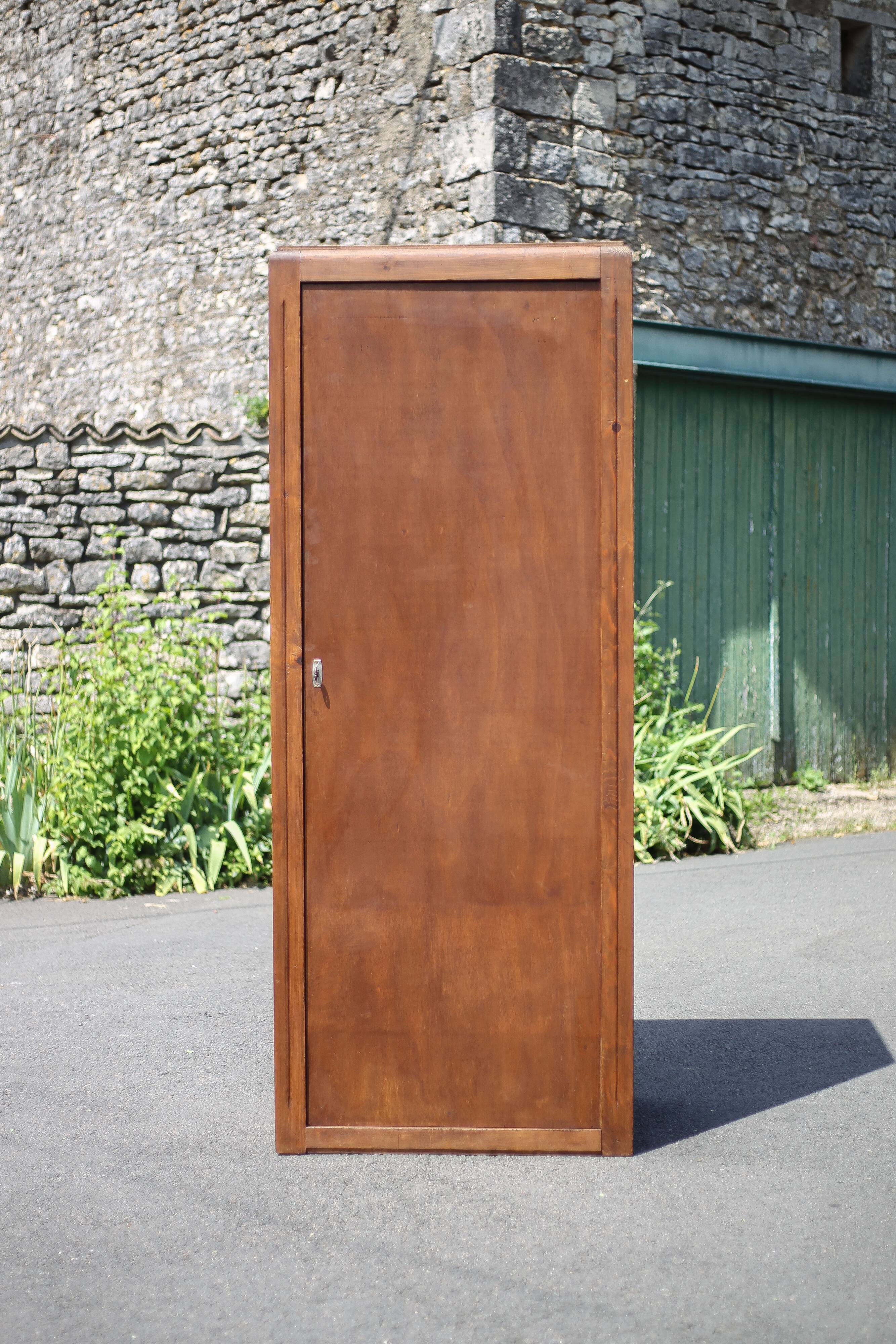 Art deco wooden cabinet, 1 door cabinet, storage unit