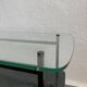 Vintage glass and steel coffee table Years 50