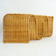 Magazine holder  in rattan wicker, wave shape 70s