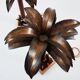 Maison Jansen style pair of bronze mahogany palm tree lamps 1960s