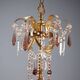 Lustre ancien en bronze et cristal 12 lumières Italie XX Century