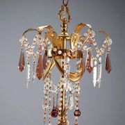 Antique bronze and crystal chandelier with 12 lights, Italy, 20th century.