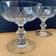 Pair of old crystal champagne glasses