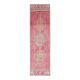 Vintage Turkish Oushak Handmade Wool Cotton Pink Runner Rug 86x306