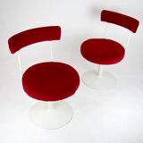 Chaise en velours des années 60