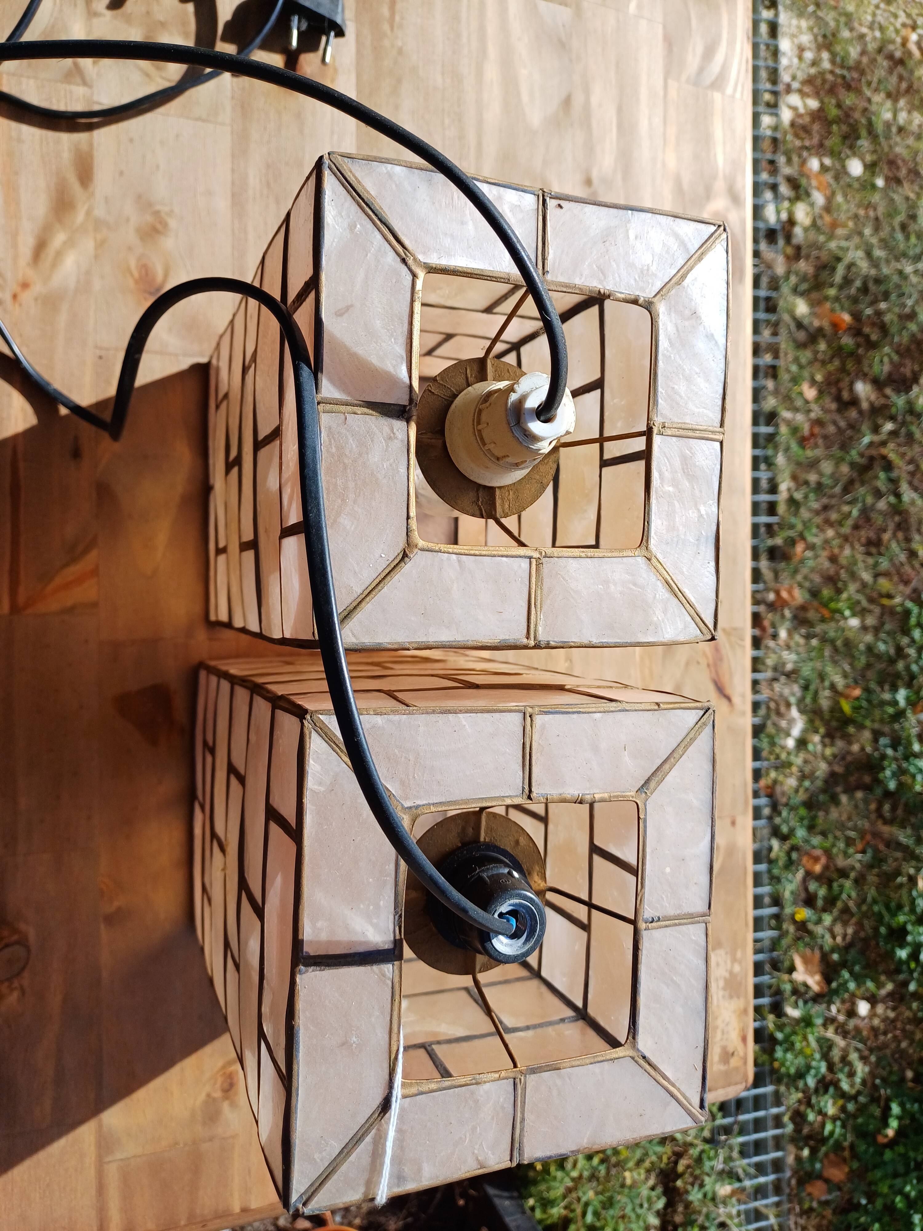 Pair of vintage pendant lights from the 1960s