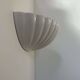Paire d'applique vintage coquillages, porcelaine blanche, France 1970