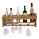 bottle shelf, recycled wooden glasses
