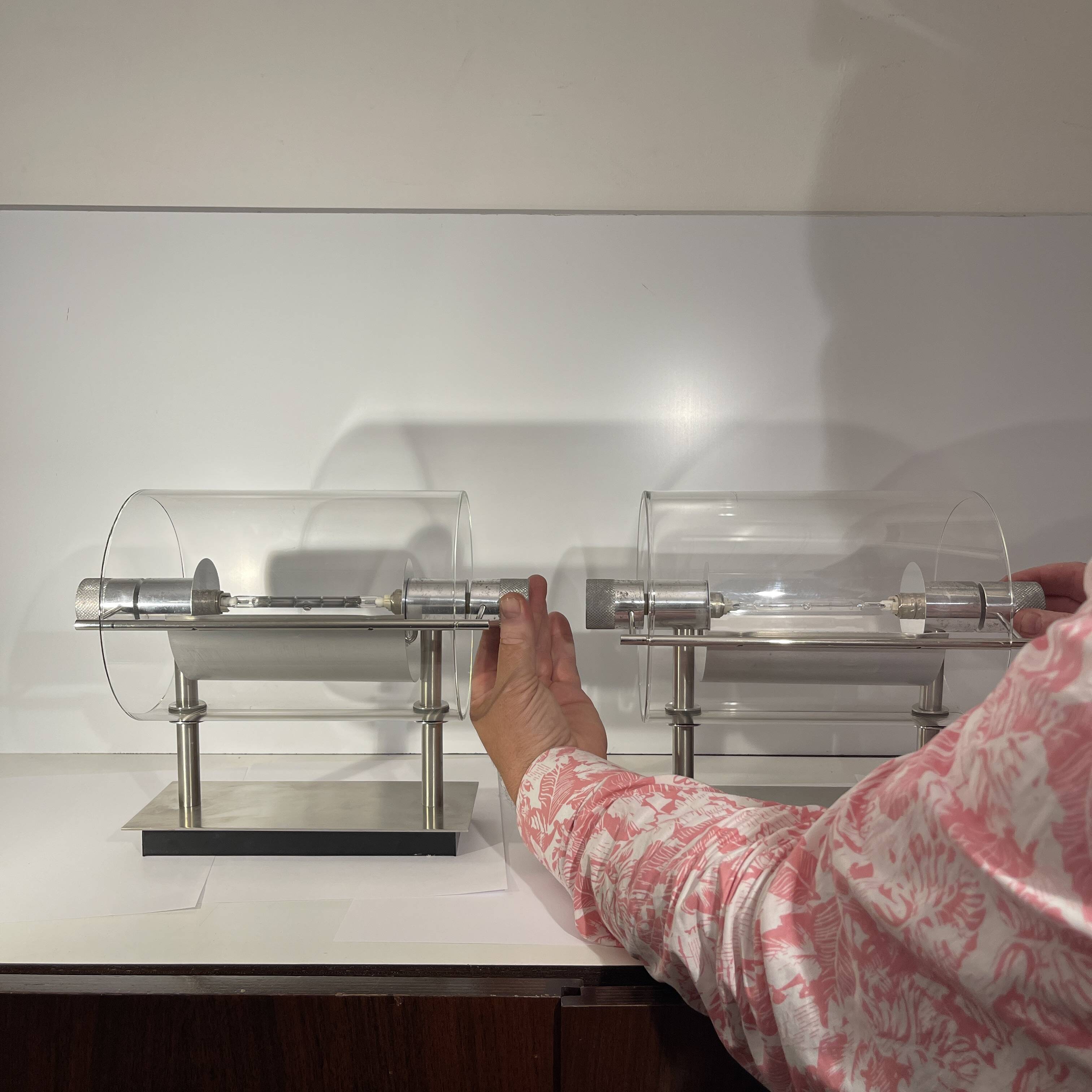 Pair of modernist wall lights, Pierre Lallemand / Moonlight "Cyclops" 1992