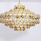 Palwa chandelier in crystal and brass