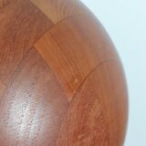 Pair of vintage mid century teak table lamps Kirk Copenhagen