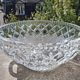 Large crystal bowl with 2 handles, diameter 23 cm, height 9.6 cm