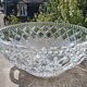 Large crystal bowl with 2 handles, diameter 23 cm, height 9.6 cm