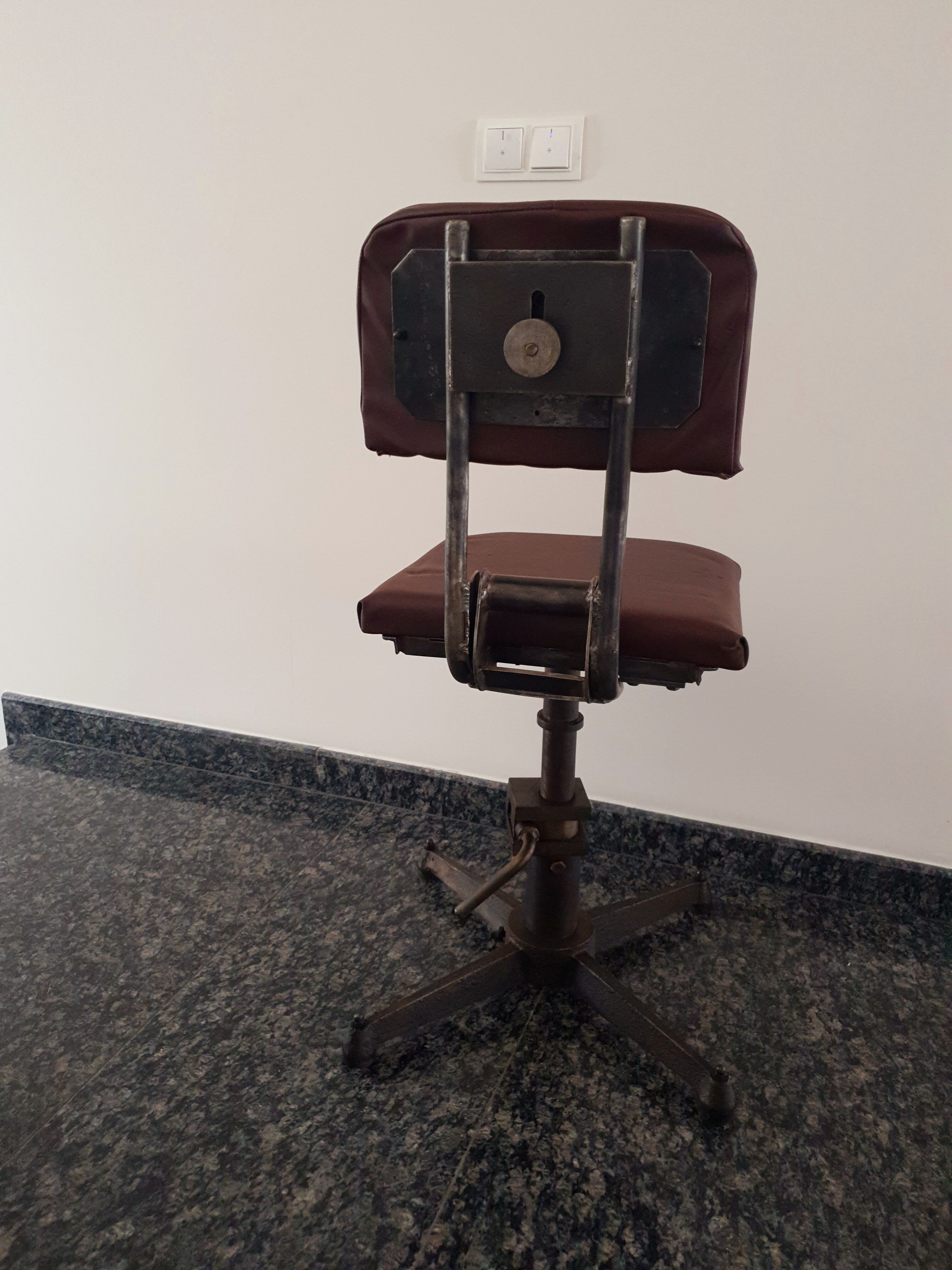 Industrial cast iron chair