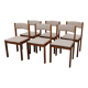 Six Scandinavian beech chairs, 1970s.