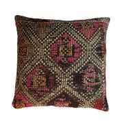 Vintage turkish kilim cushion cover , 55 x 55 cm