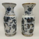 Pair of Bayeux porcelain baluster vases, 19th century