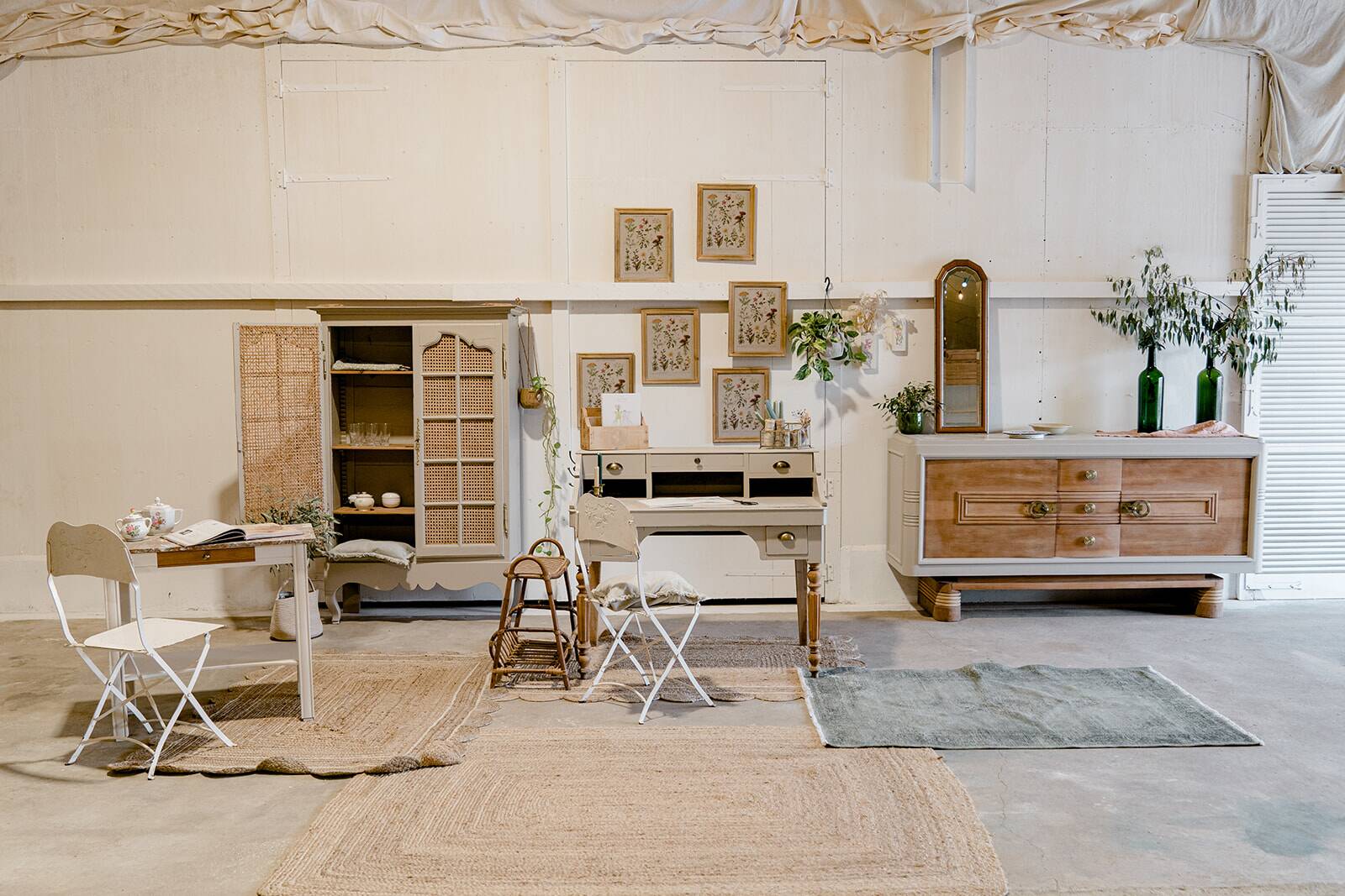 Wood & marble console