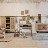 Wood & marble console
